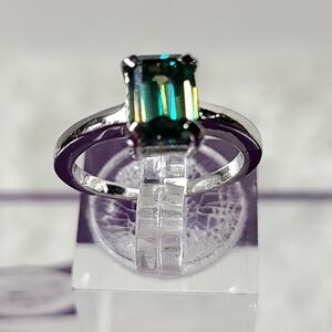 Moissanite 2 Carat Emerald Cut Ring